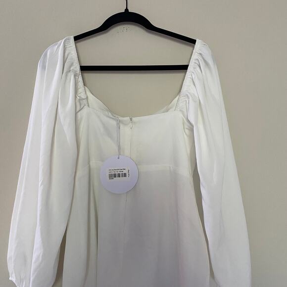 Princess Polly LILLIE LONG SLEEVE MINI DRESS WHITE sz 8 - Picture 5 of 6